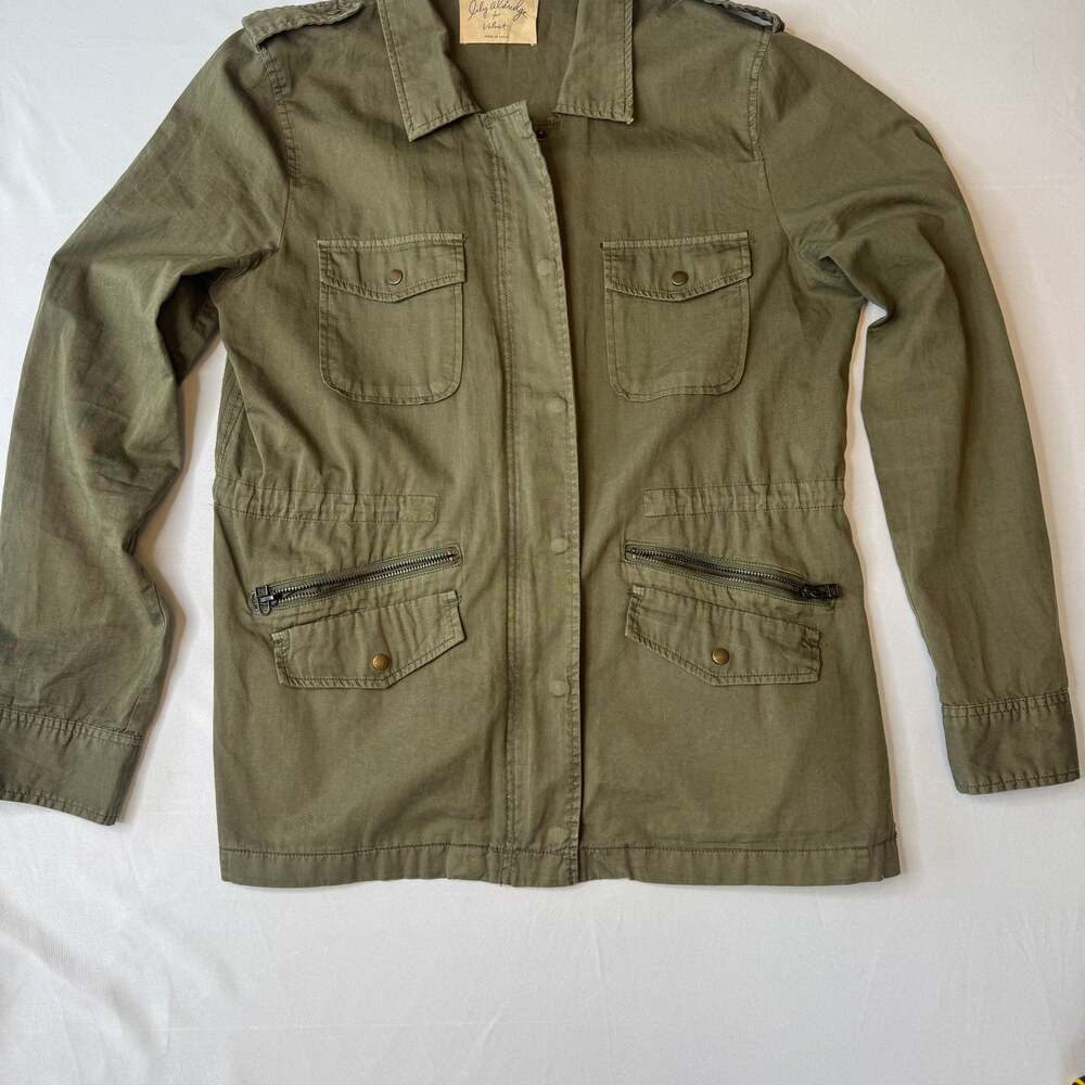 Lily Aldridge for Velvet Ruby Army Jacket in Forest Green